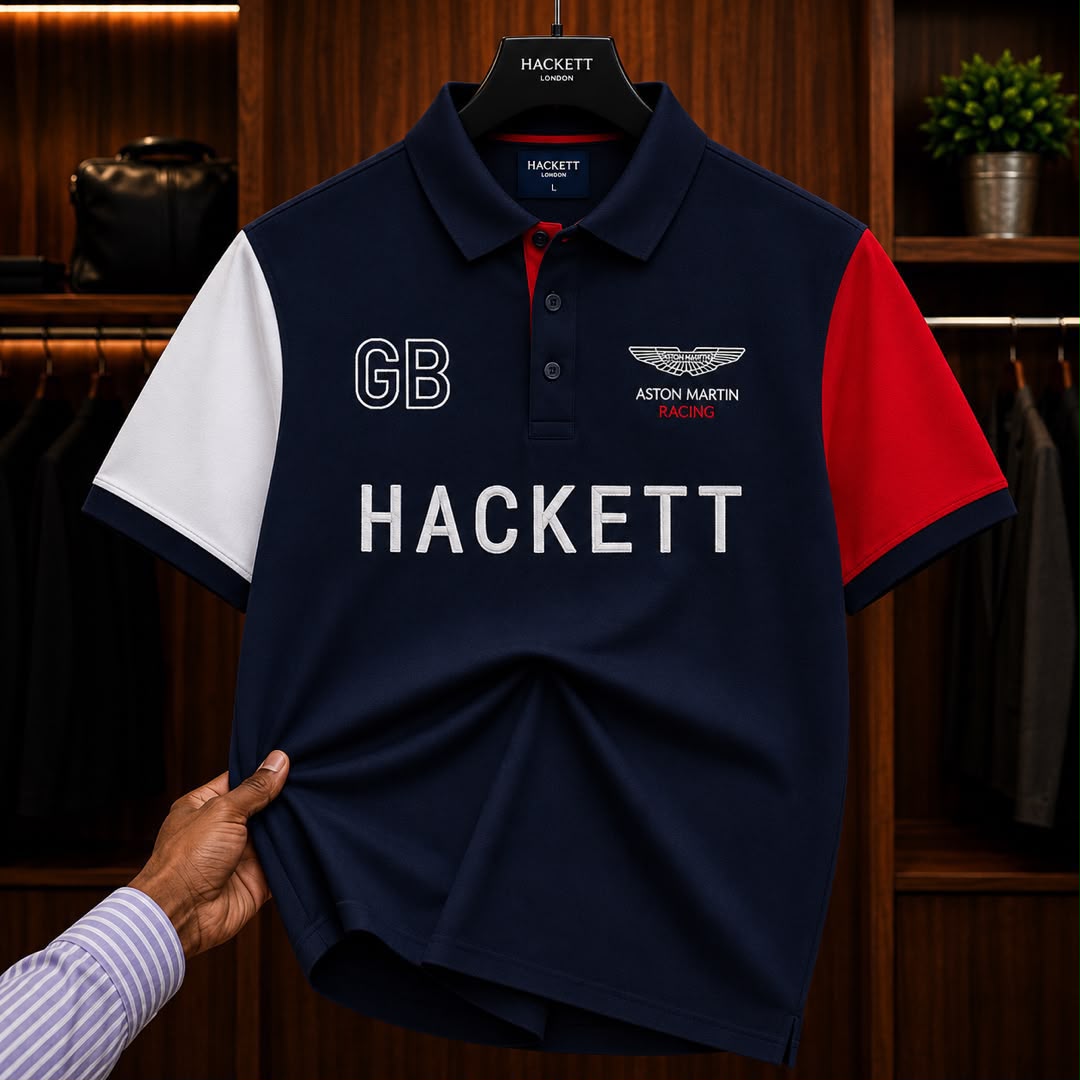 Hackett London X Aston Martin Racing Team Polo Shirt.